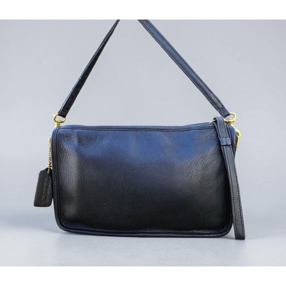 Vintage Coach 9455 Basic Bag Black Leather Crossbody Clutch 2002 Costa Rica
